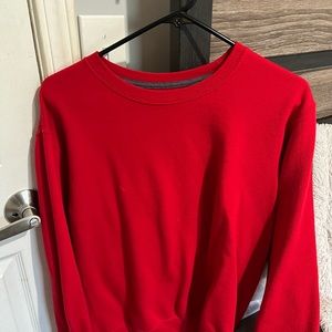 red crewneck